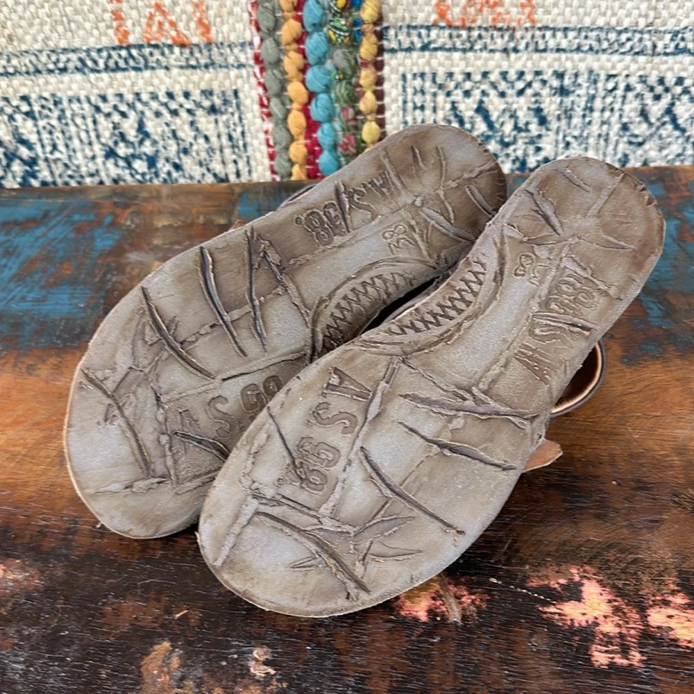 A.S.98 Reiley Buckle Sandals in chocolate leather. New with in box. - Picture 7 of 9